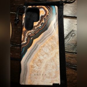 Burga Geode-Inspired Phone Case - Tan and Green For SGS22U